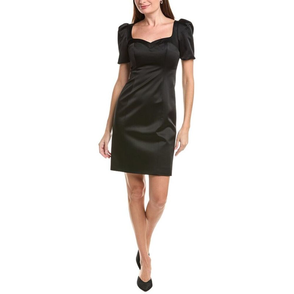Adam Lippes Womens Puff Sleeve Mini Dress, Black